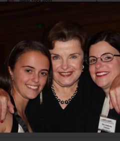 Senator Dianne Feinstein's Diamond Black Onyx Necklace Photo With Family
