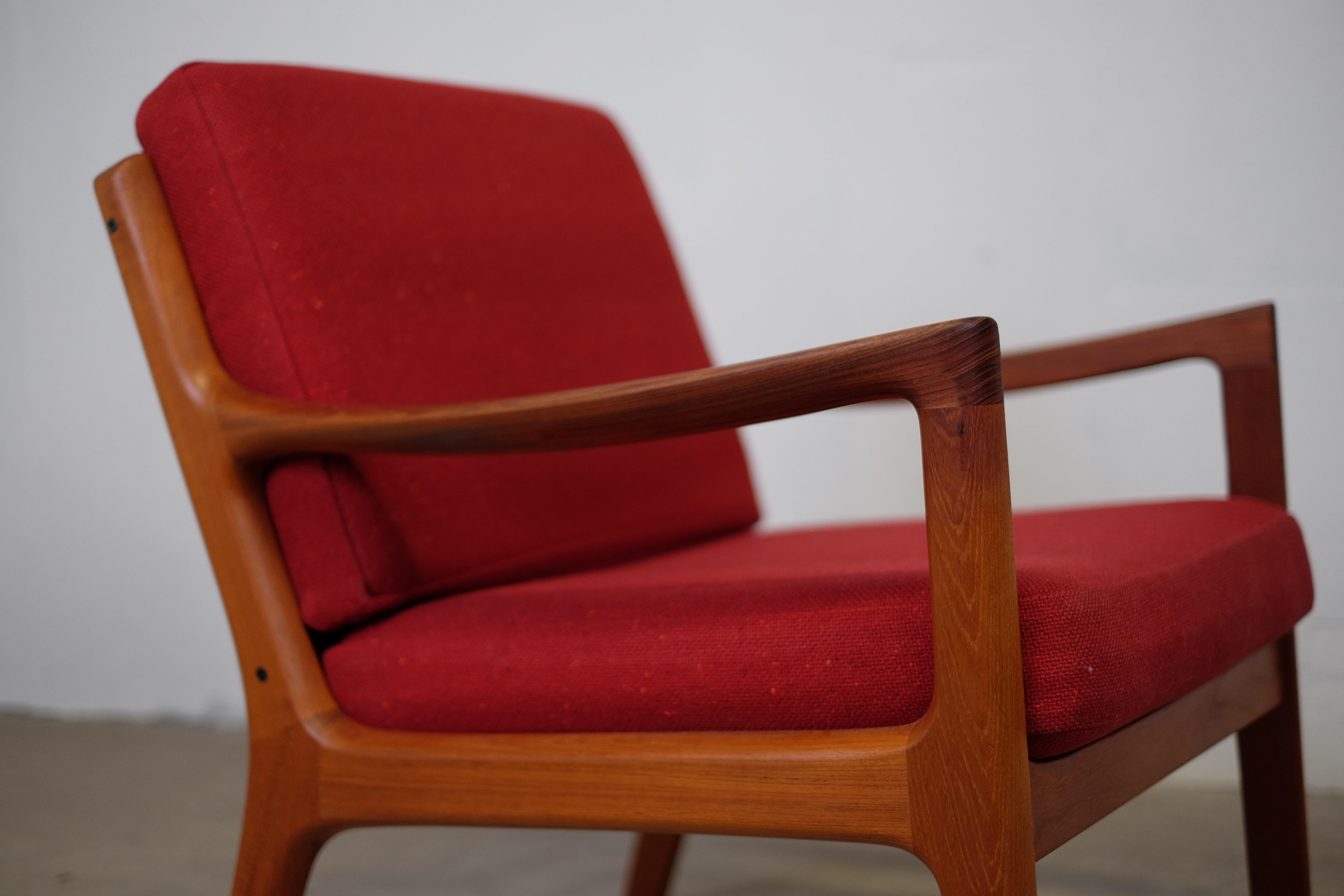 Danish Senator Lounge Chair and Ottoman by Ole Wanscher for Cado For Sale