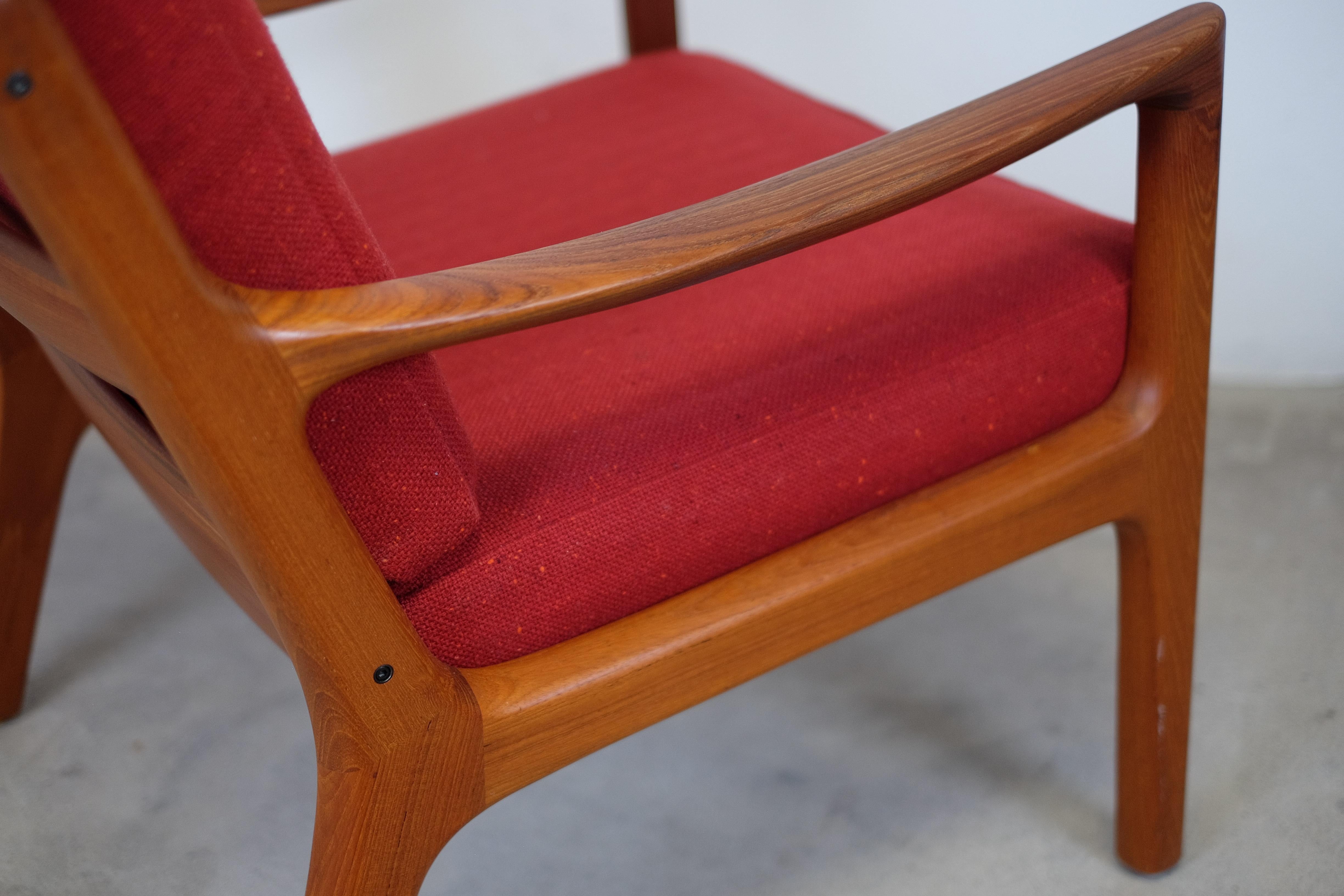 Senator Lounge Chair and Ottoman by Ole Wanscher for Cado In Good Condition For Sale In Middelfart, Fyn