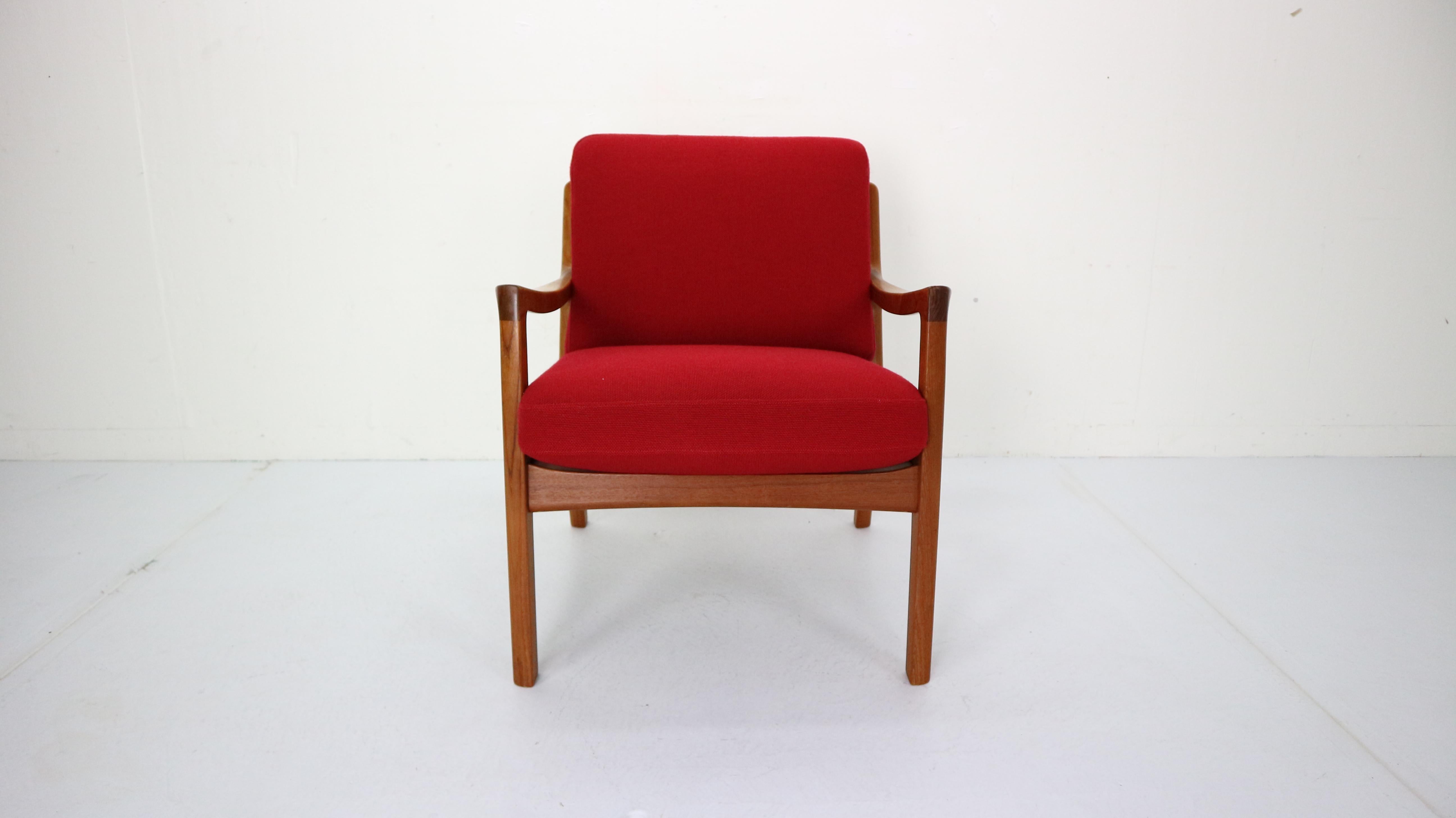 Danish Senator Lounge Chair by Ole Wanscher for France & Søn, 1950s