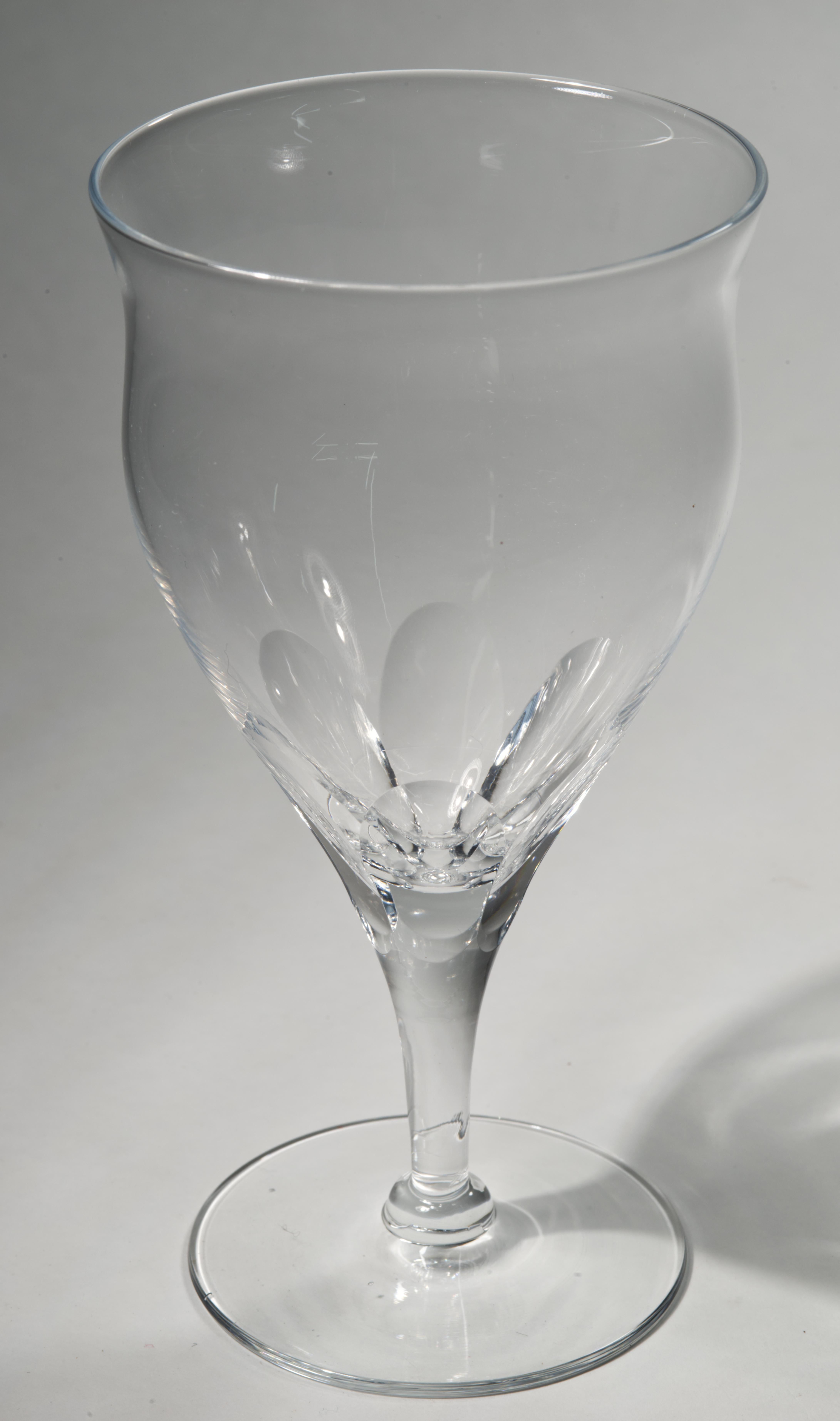 Seneca Glass Set of 4 Cut Crystal Lafayette Water Goblets, 1950s-1960s In Good Condition For Sale In Clifton Springs, NY