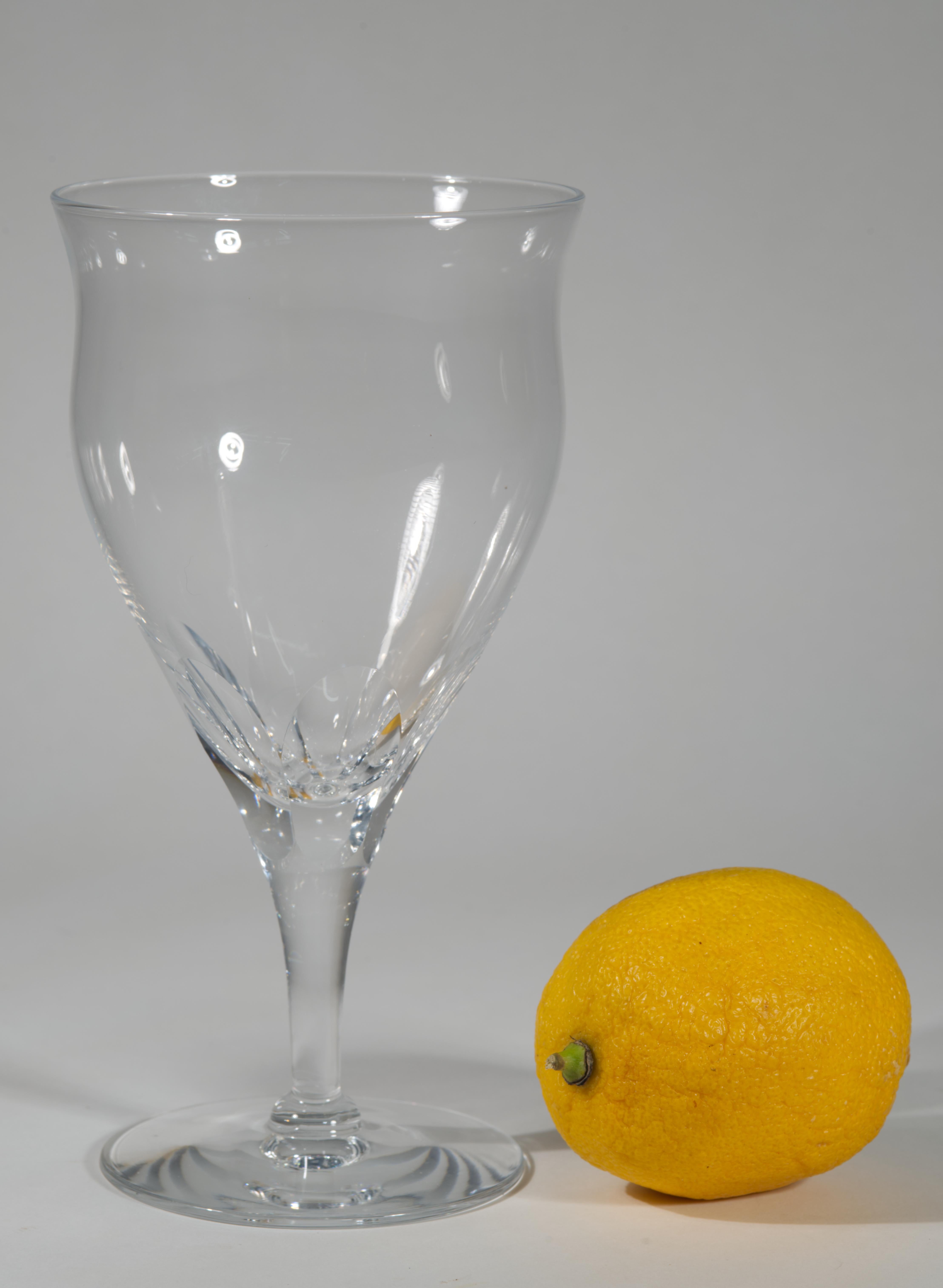 Seneca Glass Set of 4 Cut Crystal Lafayette Water Goblets, 1950s-1960s For Sale 2