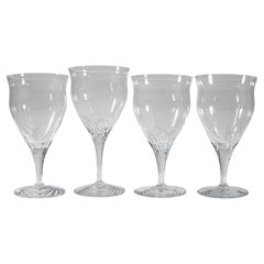 Seneca Glass Ensemble de 4 gobelets à eau Lafayette en cristal taillé, années 1950-1960