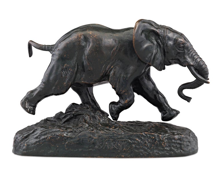 Senegalese Elephant Bronze Sculpture by AntoineLouis Barye at 1stDibs
