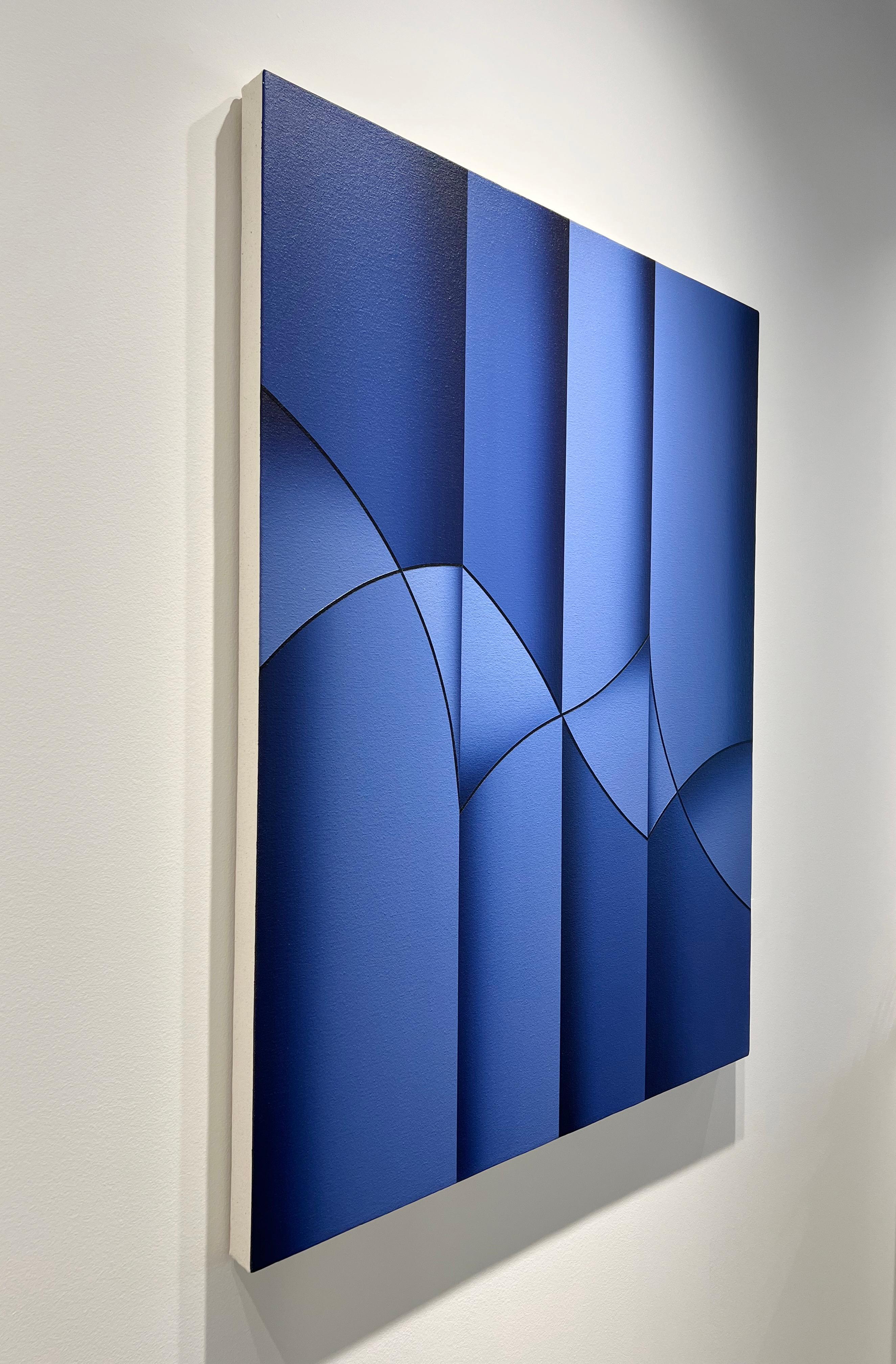Rivelatori blu - Acrilico su tela Minimalismo geometrico, 2022 - Painting Astrattismo geometrico di Senem Oezdogan