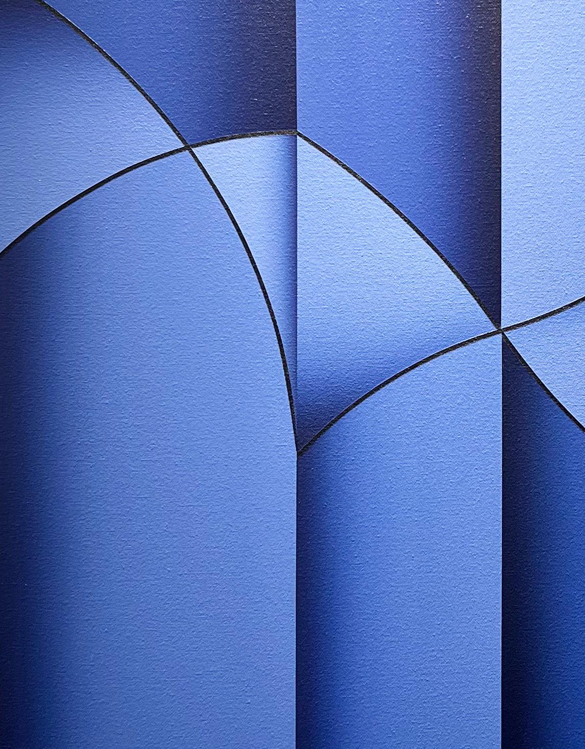 Rivelatori blu - Acrilico su tela Minimalismo geometrico, 2022 in vendita 1