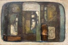 Mixed Media Cubist Abstract with Faces