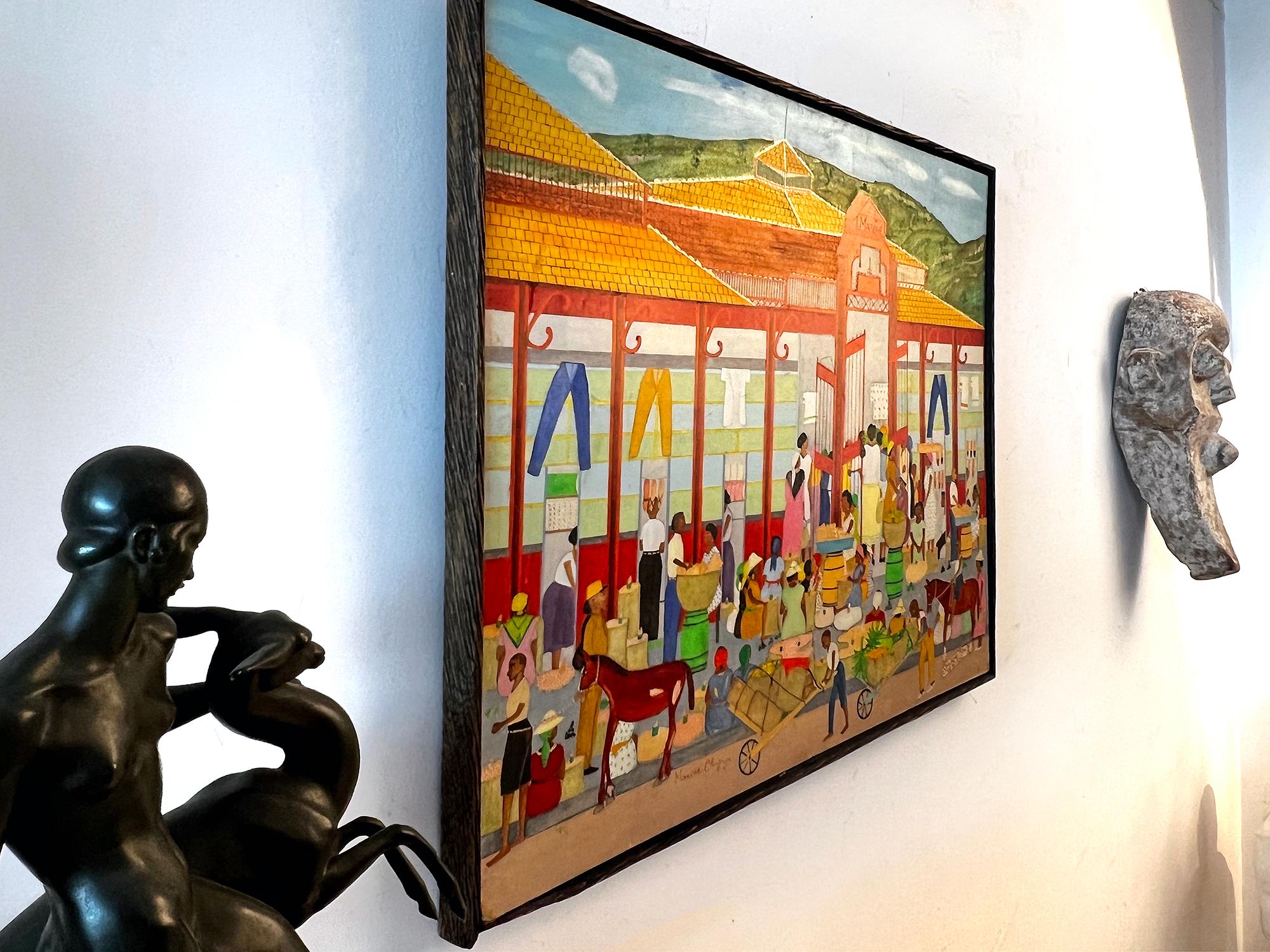 Marché Cluny  - Market at Cap-Haitien  - Haitian Street Art For Sale 3