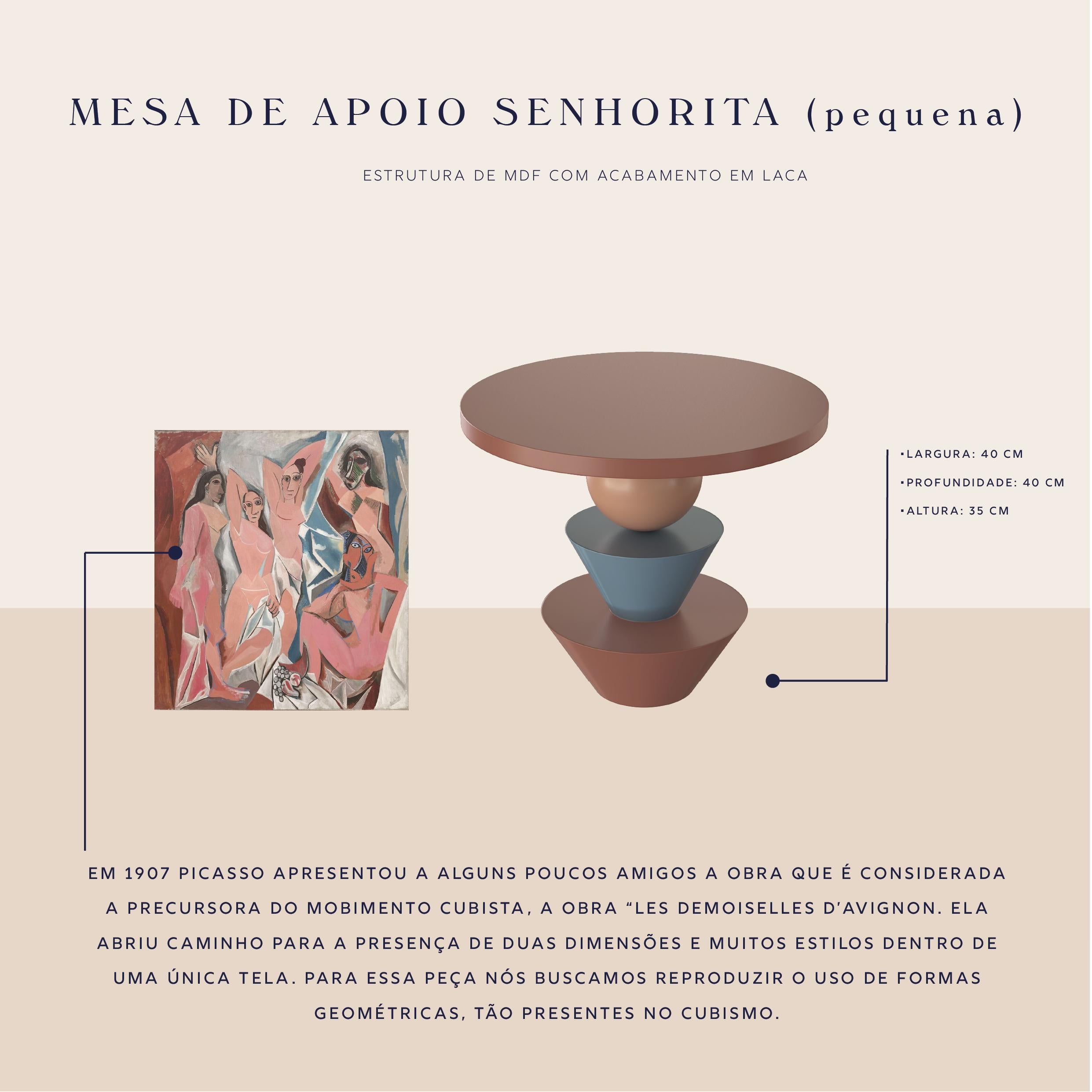Contemporary Senhorita Side Table 'Small' For Sale
