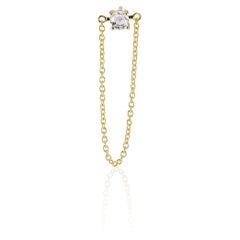Senia Gold Plated White Topaz Circlette Chain Drop Set Senia Gold Plated White Topaz Circlette Chain Drop Set