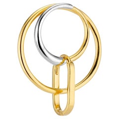 Senia Infinity Earrings Mixed Yellow Vermeil and Sterling Silver