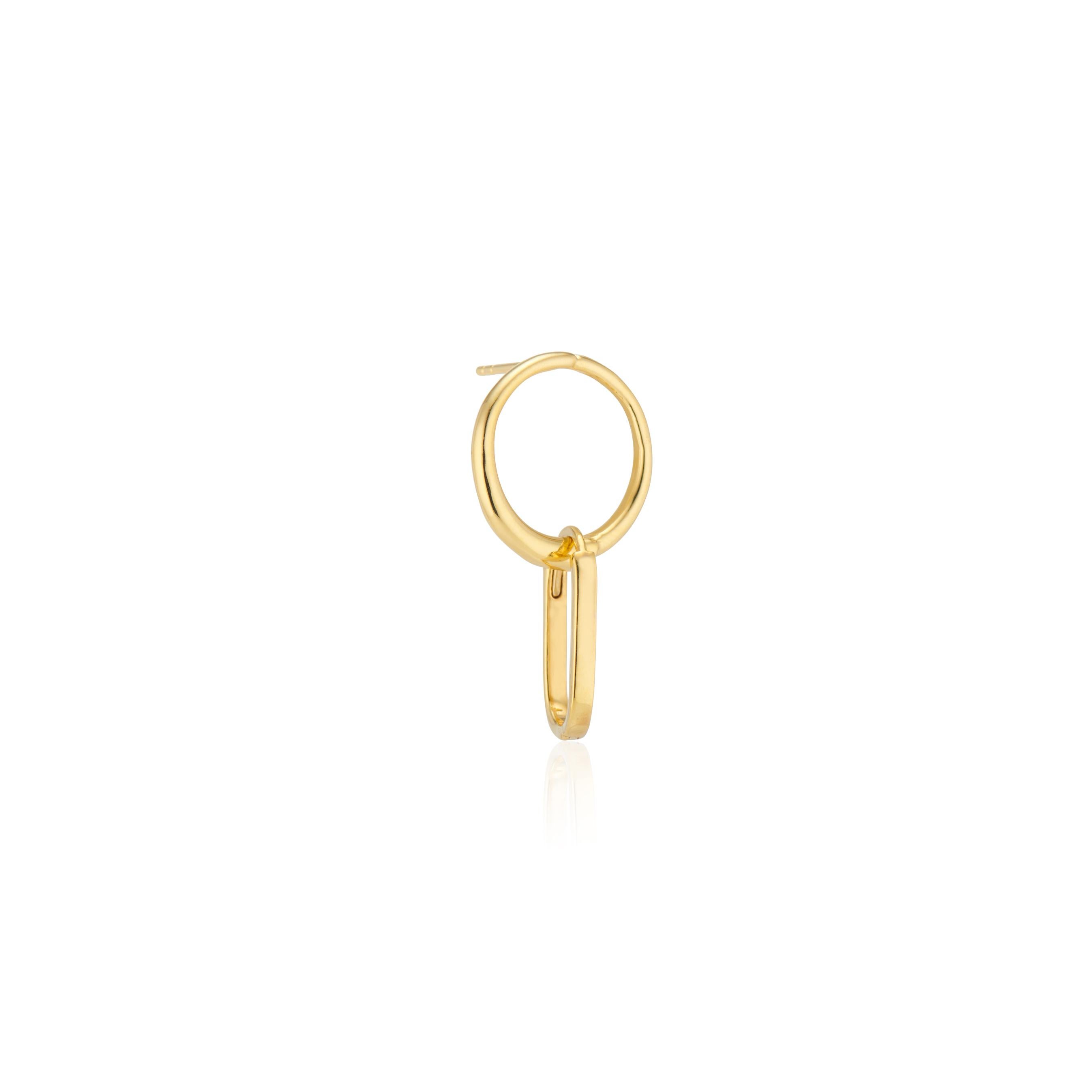 Senia Yellow Vermeil Modular Infinity Earrings For Sale 2