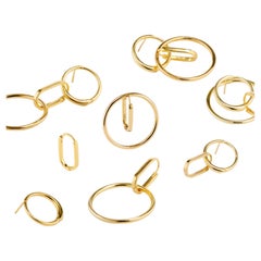 Used Senia Yellow Vermeil Modular Infinity Earrings