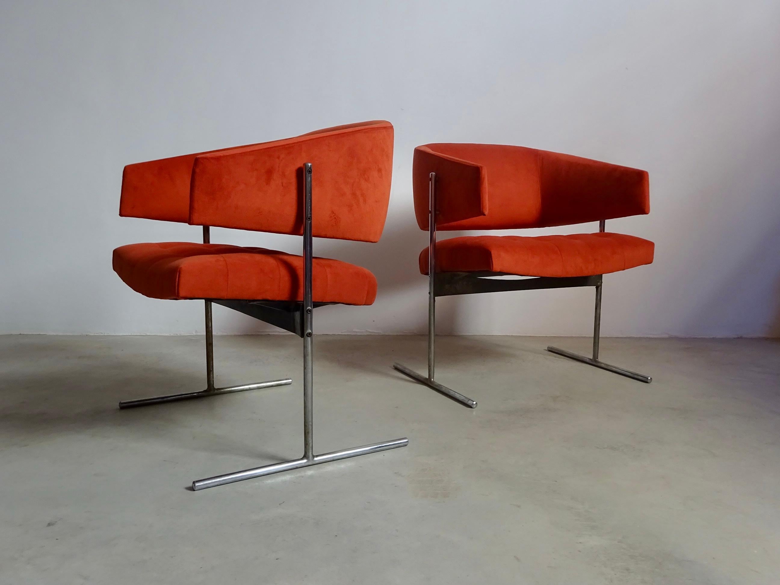 Brazilian Set of two “Senior” Armchairs, Jorge Zalszupin. Brazil, 1960s For Sale