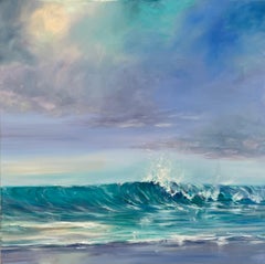 Sea Spray - Contemporary Seascape Painting by Senja Brendon