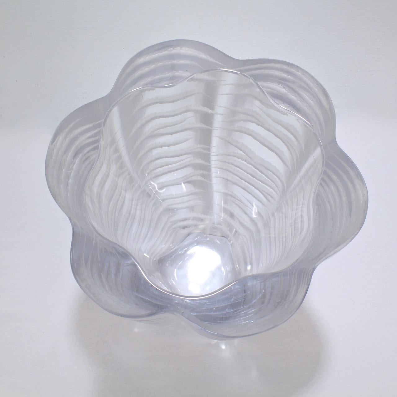 Senlis, a Mid-Century Modern French Art Glass Vase by Marc Lalique for Lalique 2
