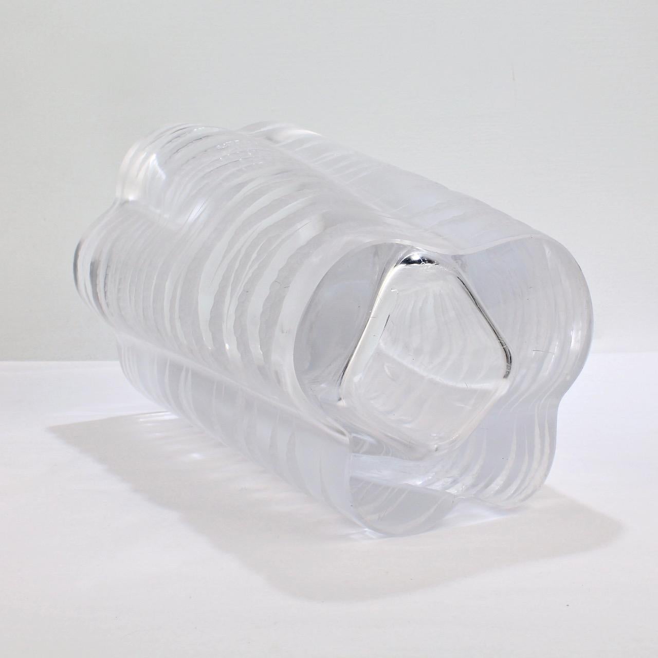 Senlis, a Mid-Century Modern French Art Glass Vase by Marc Lalique for Lalique 3