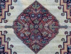 Senneh Antique Carpet, Bold Medallion