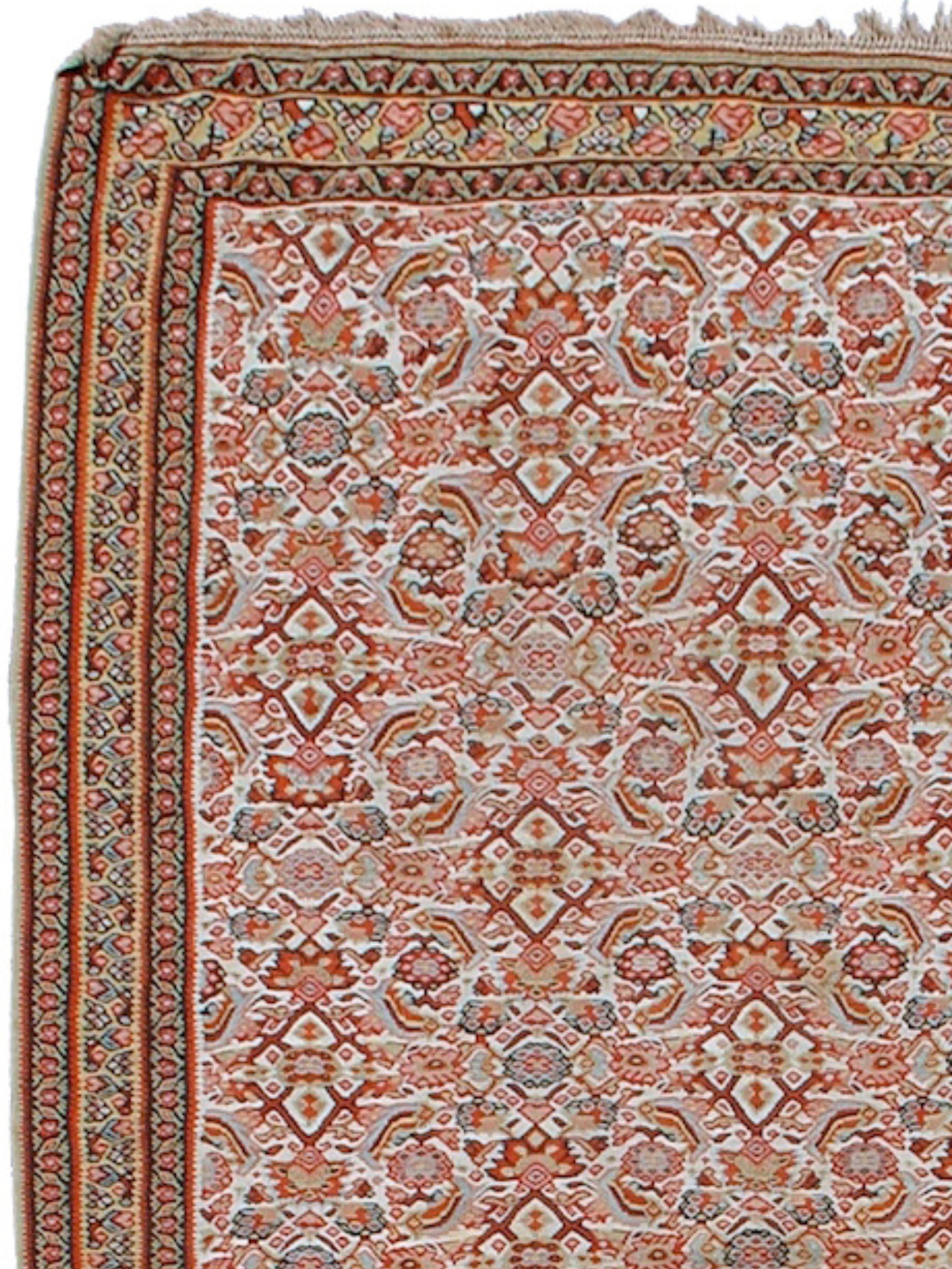 Persian Senneh Kilim, 19th Century For Sale