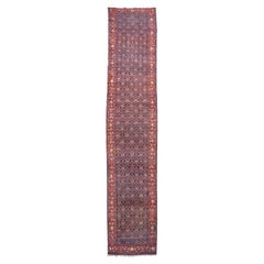 Antique Senneh Long Runner Rug, Early 20th Century