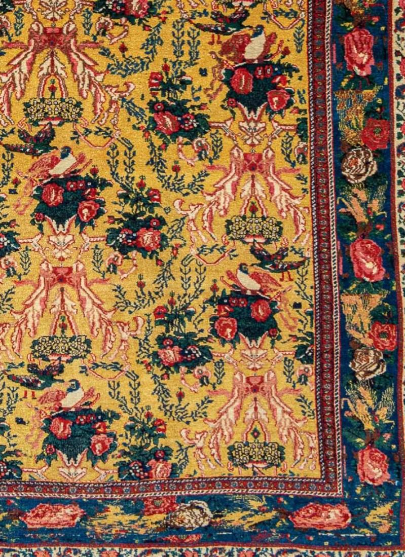 Hand-Knotted Senneh Rug For Sale