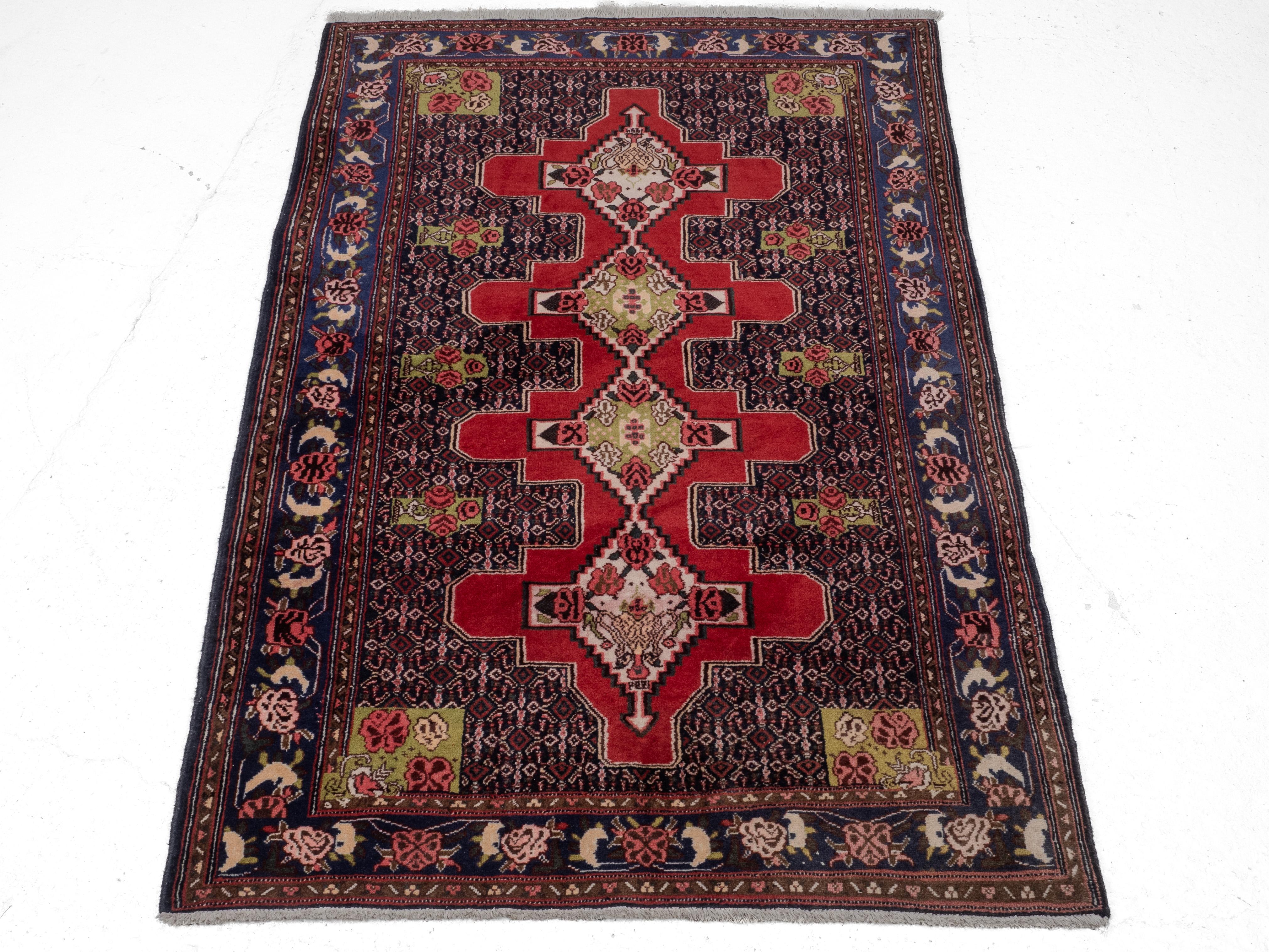 Tappeto Senneh West Persian Kurdish Late c.20th 6' x 4'1