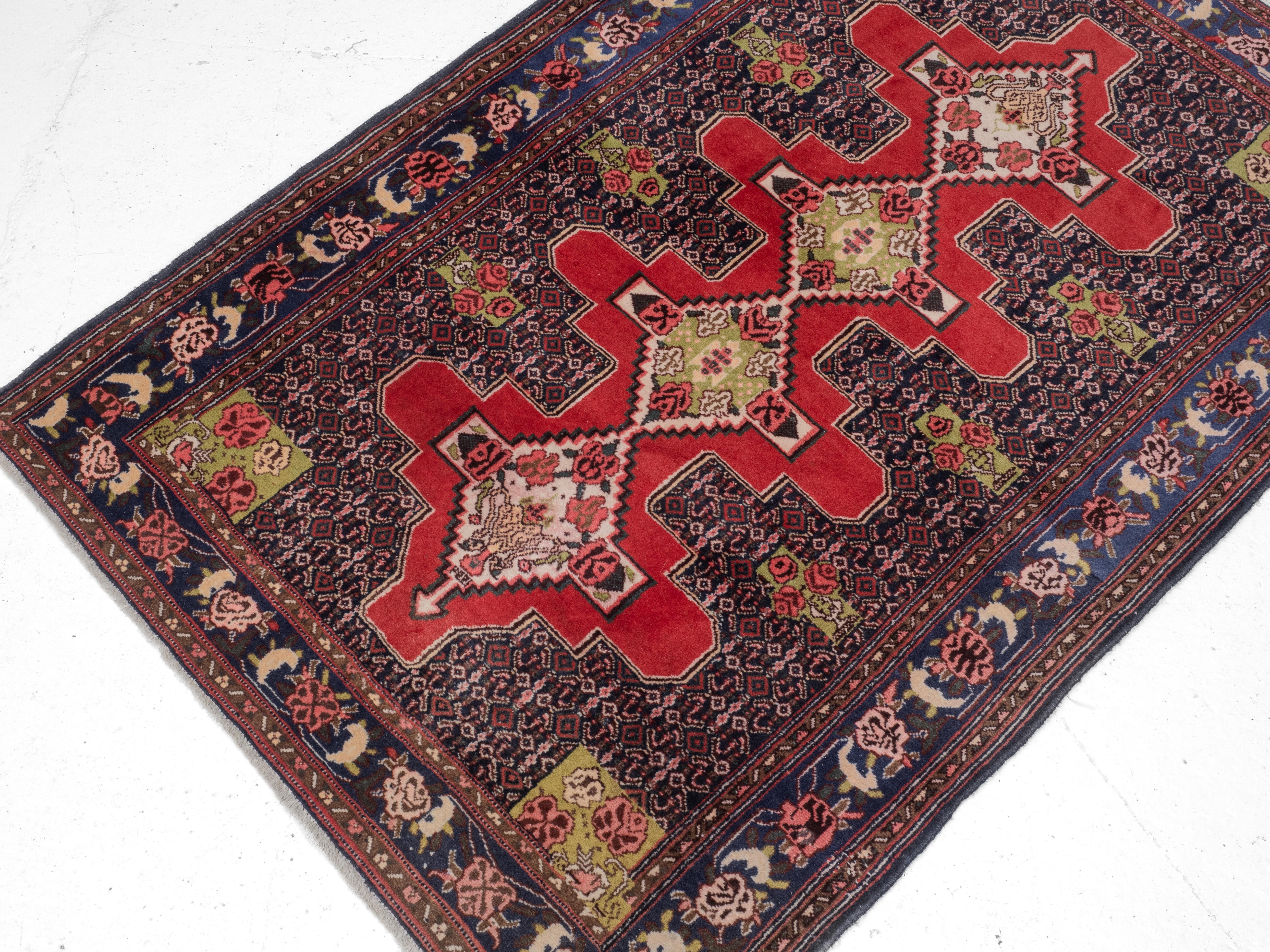 Tappeto Senneh West Persian Kurdish Late c.20th 6' x 4'1