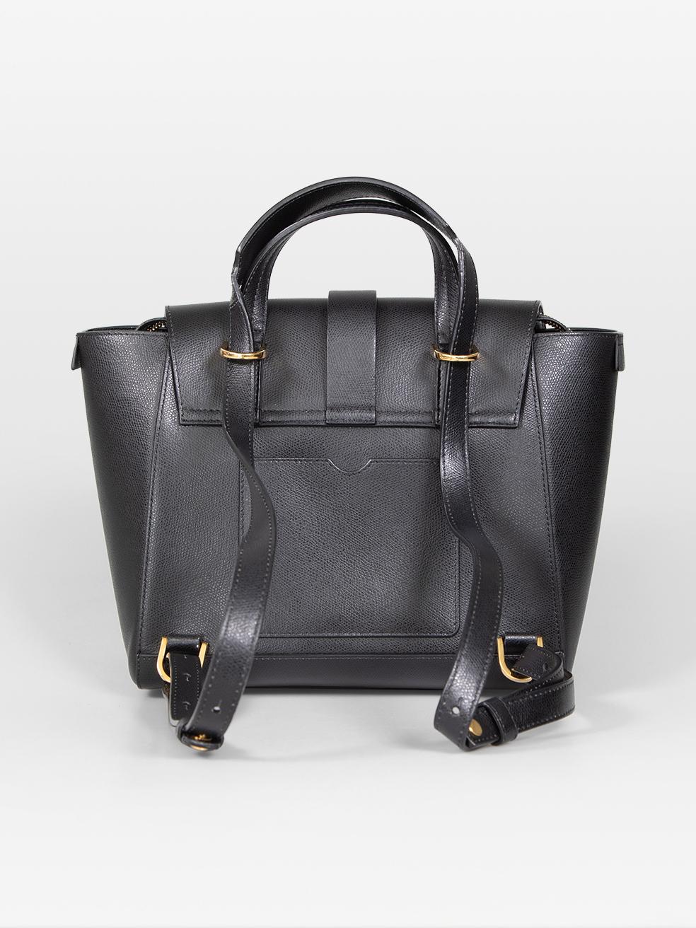 Women's Senreve Black Leather Convertible Maestra Bag For Sale