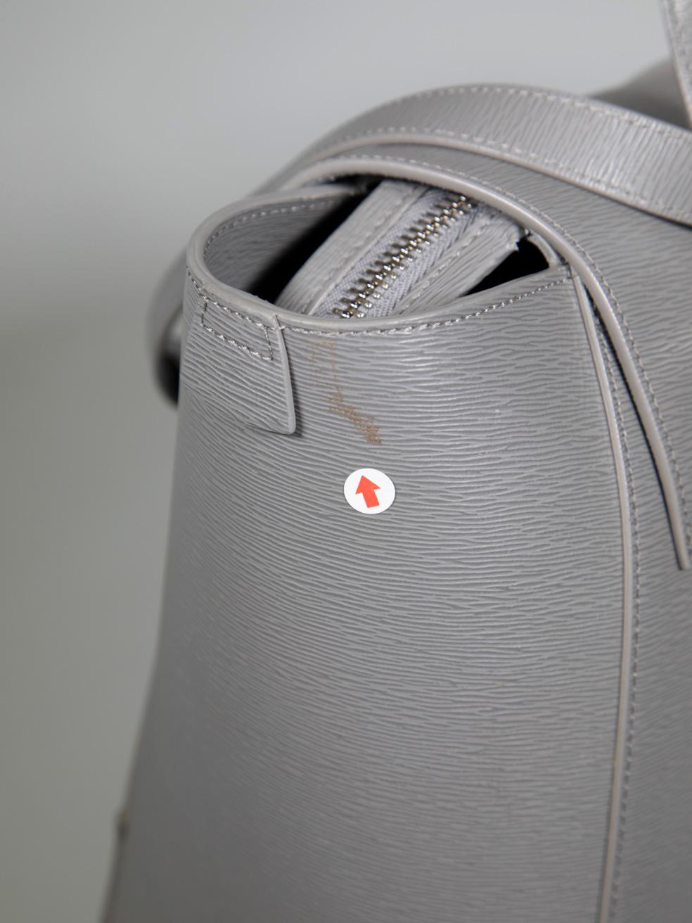 Senreve Grey Leather Maestra Convertible Backpack For Sale 3