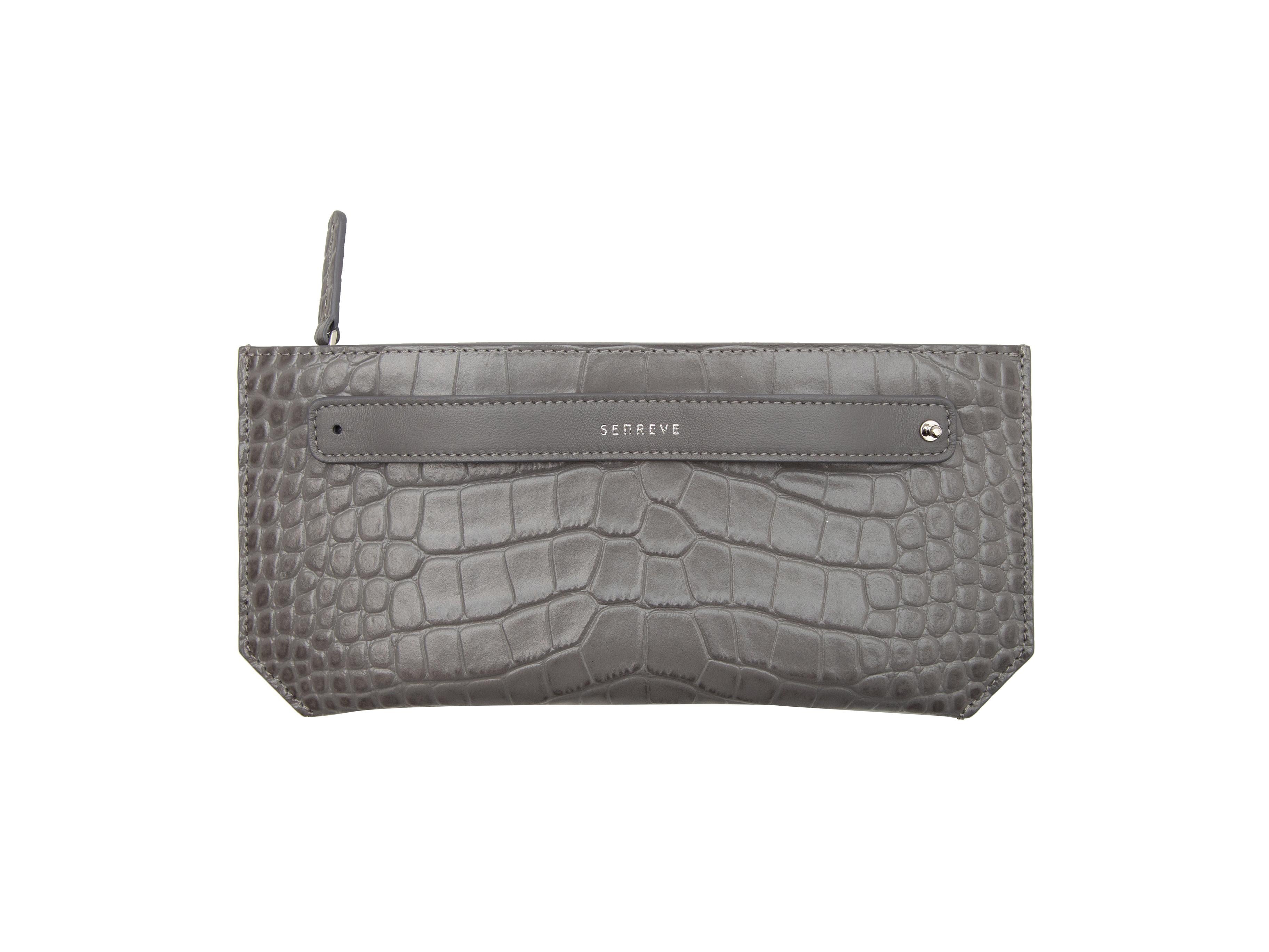 Gray Senreve Storm Grey 'Dragon' Bracelet Pouch