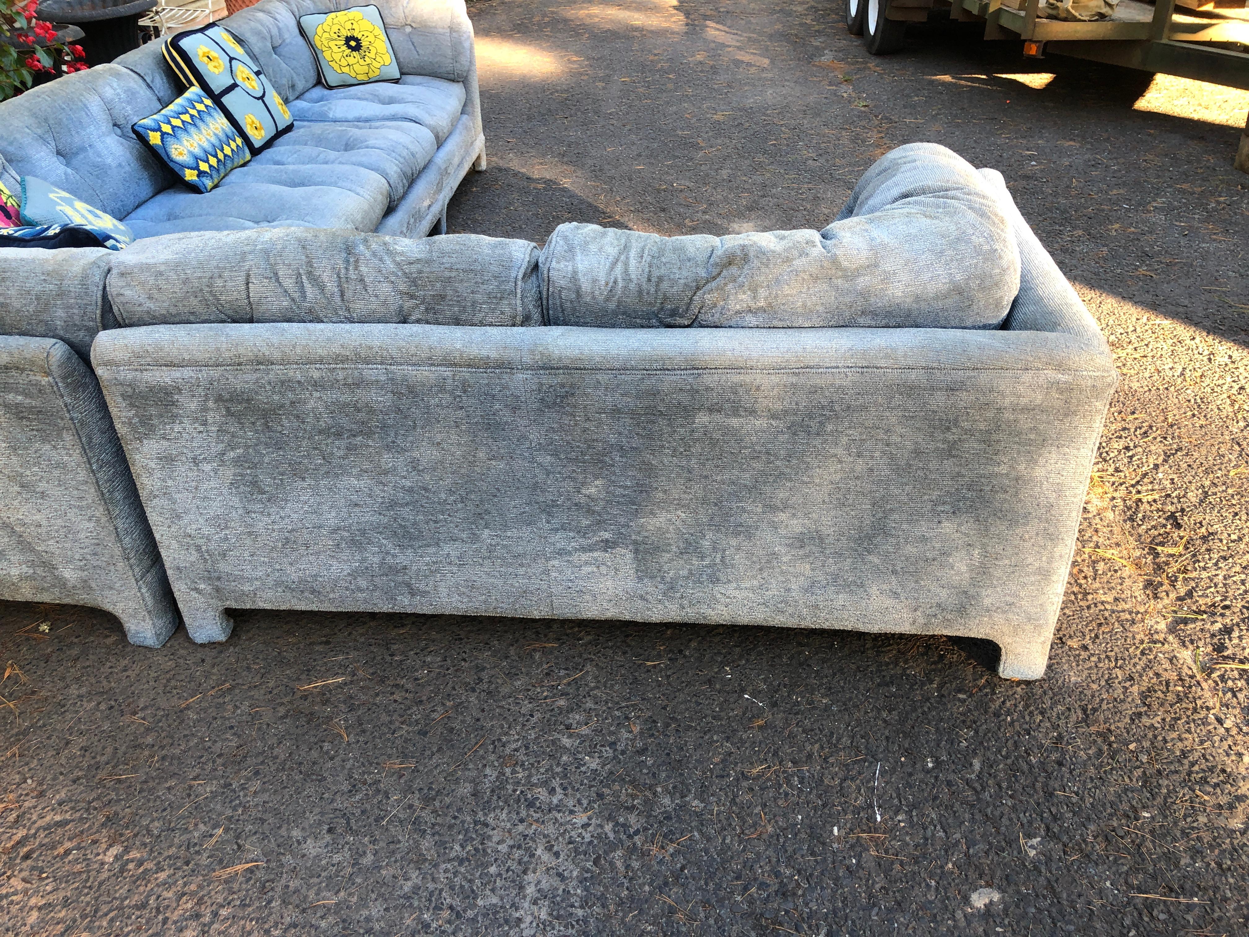 Late 20th Century Sensational 3 Piece Milo Baughman style Sectional Sofa Century Furniture Co.