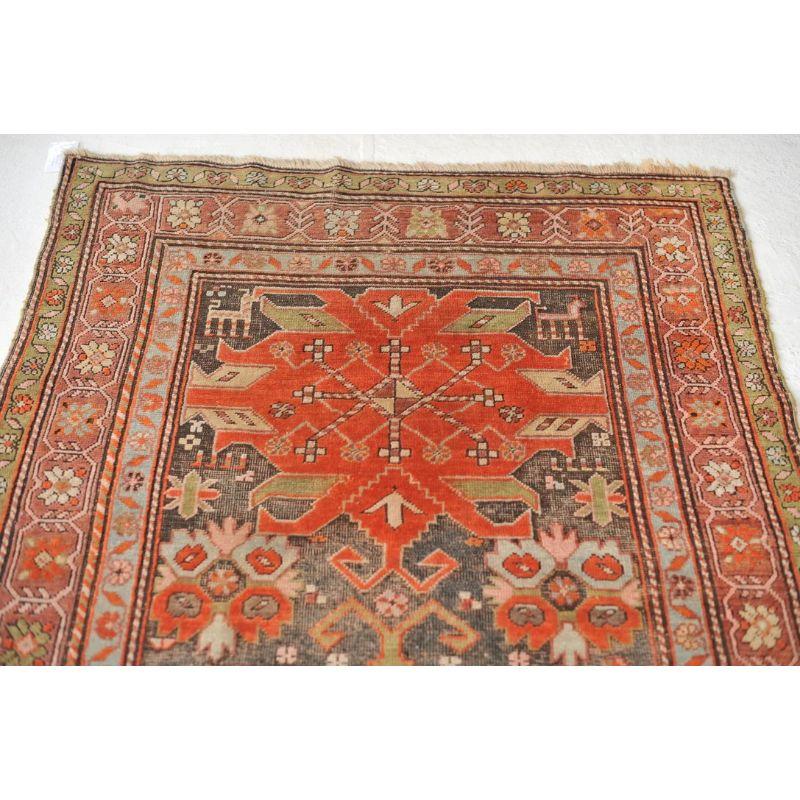 Sensational Antique Caucasian Karabagh Tribal Rug In Good Condition For Sale In Milwaukee, WI