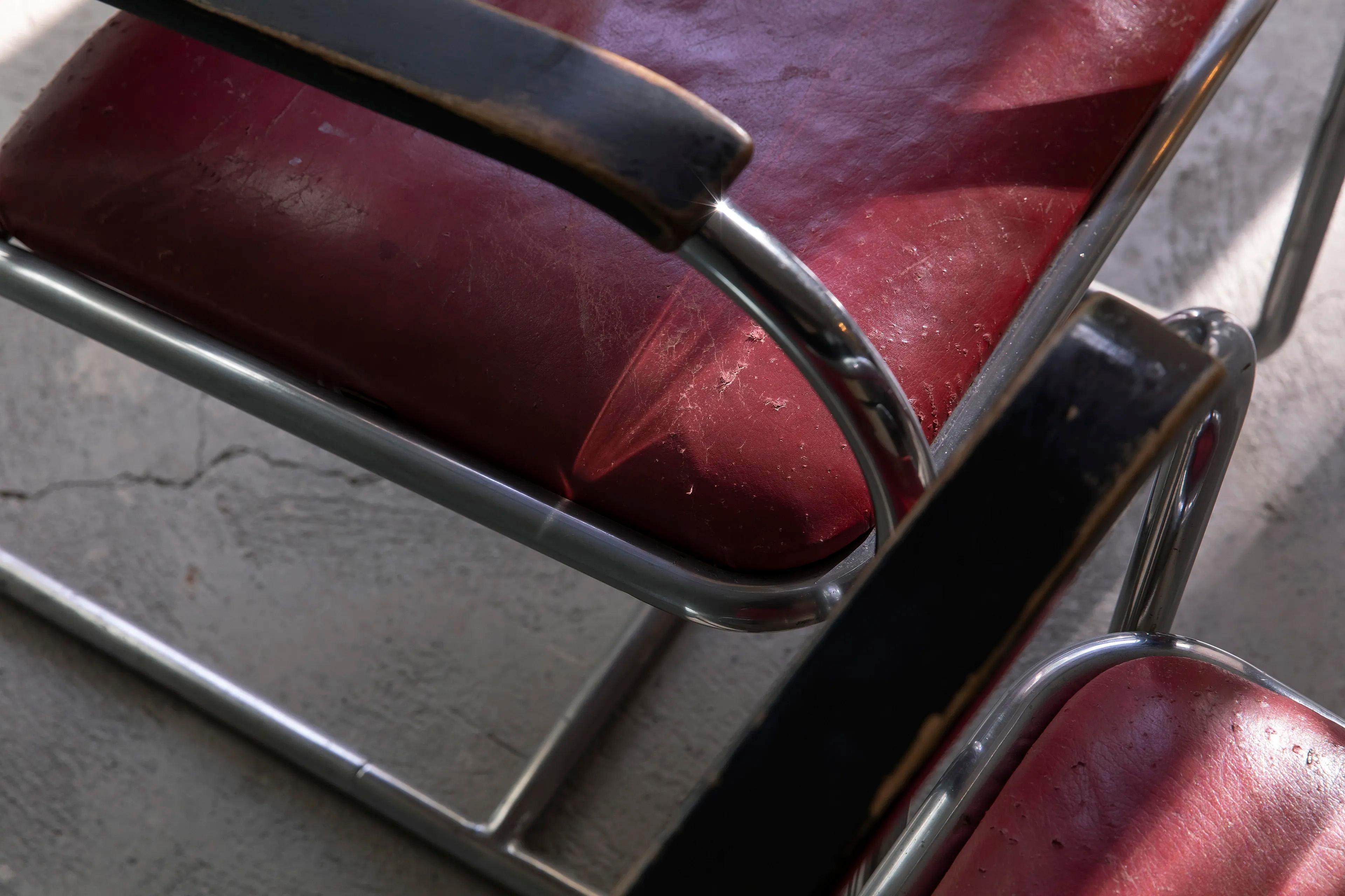 Milieu du XXe siècle Chaises luge d'avant-garde sensationnelles - Heinz & Bodo Rasch en vente