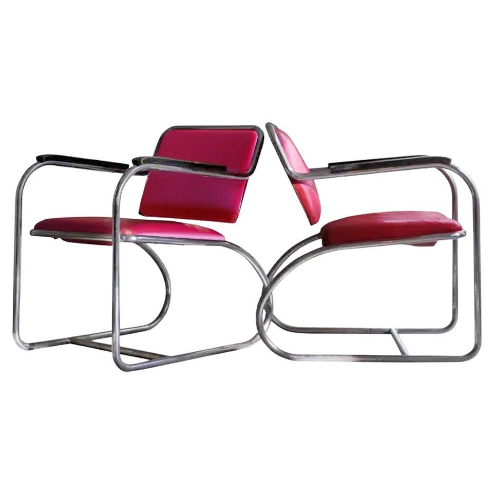 Sensational avant-garde streamlined cantilever chairs – Heinz & Bodo Rasch For Sale