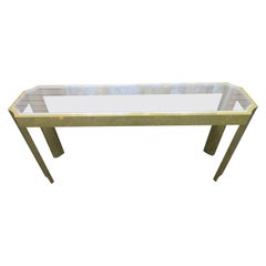 Sensazionale tavolo da divano con consolle in alluminio in ottone del Mid-Century Modern
