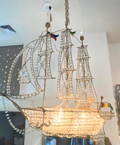 Sensational Maison Bagues Crystal Ship Chandelier