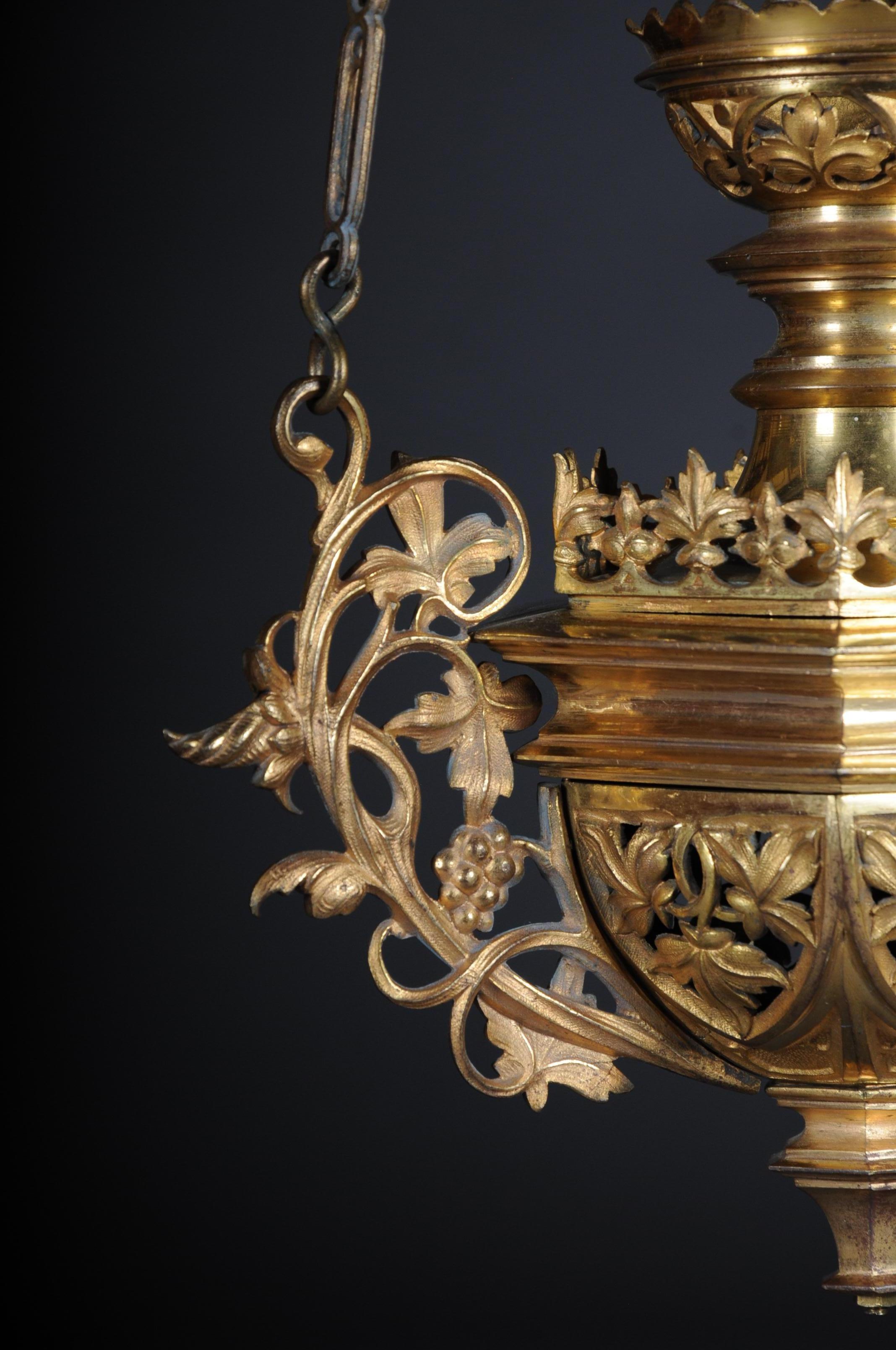 XIX secolo Sensazionale, curiosa lampada a incenso dorata, circa 1850 in vendita