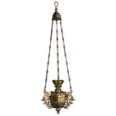 Antique Sensational, Curious Incense Light Fire-Gilded, circa 1850