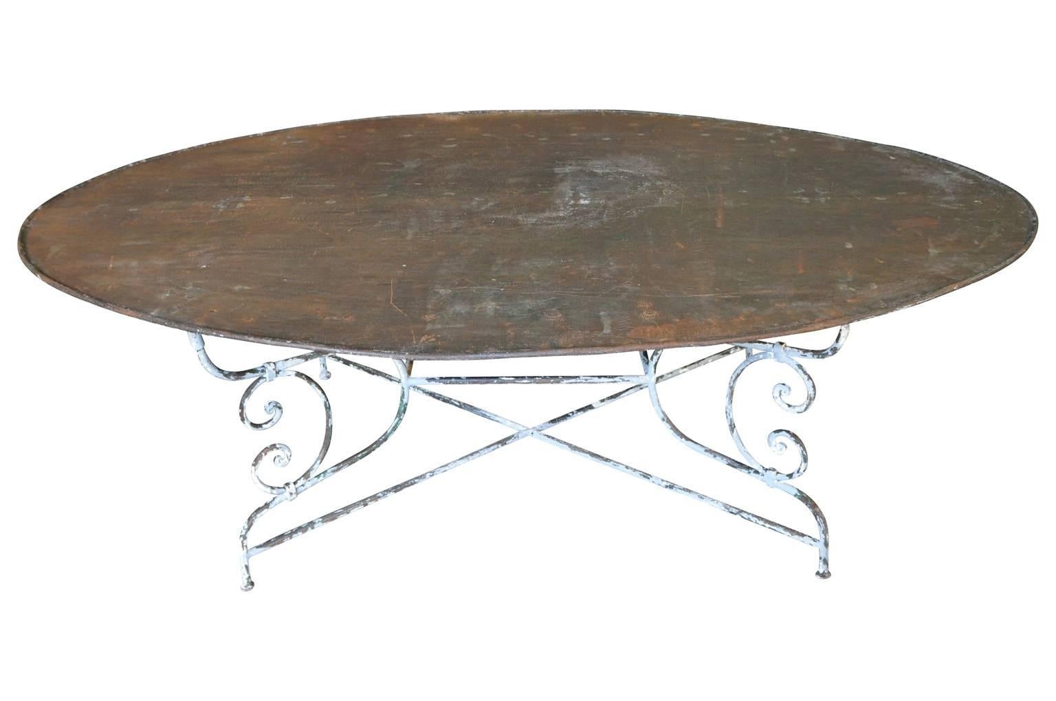 French Sensational Garden Table in Iron