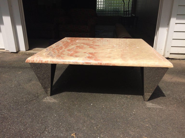 Sensational Huge Marble Slab MidCentury Modern Coffee