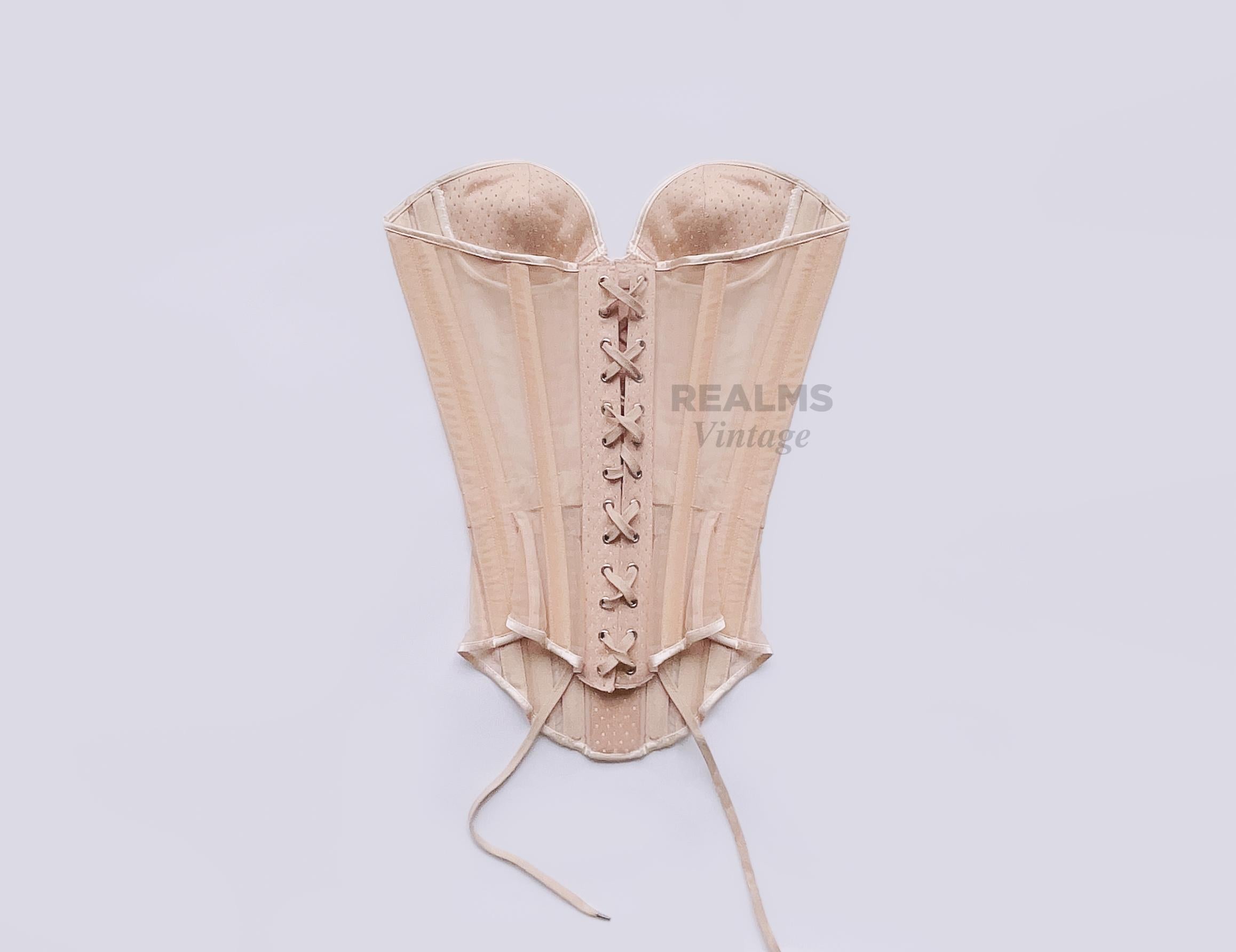 Sensational Iconic Corset Mister Pearl for Thierry Mugler Semi Sheer Bodice For Sale 1
