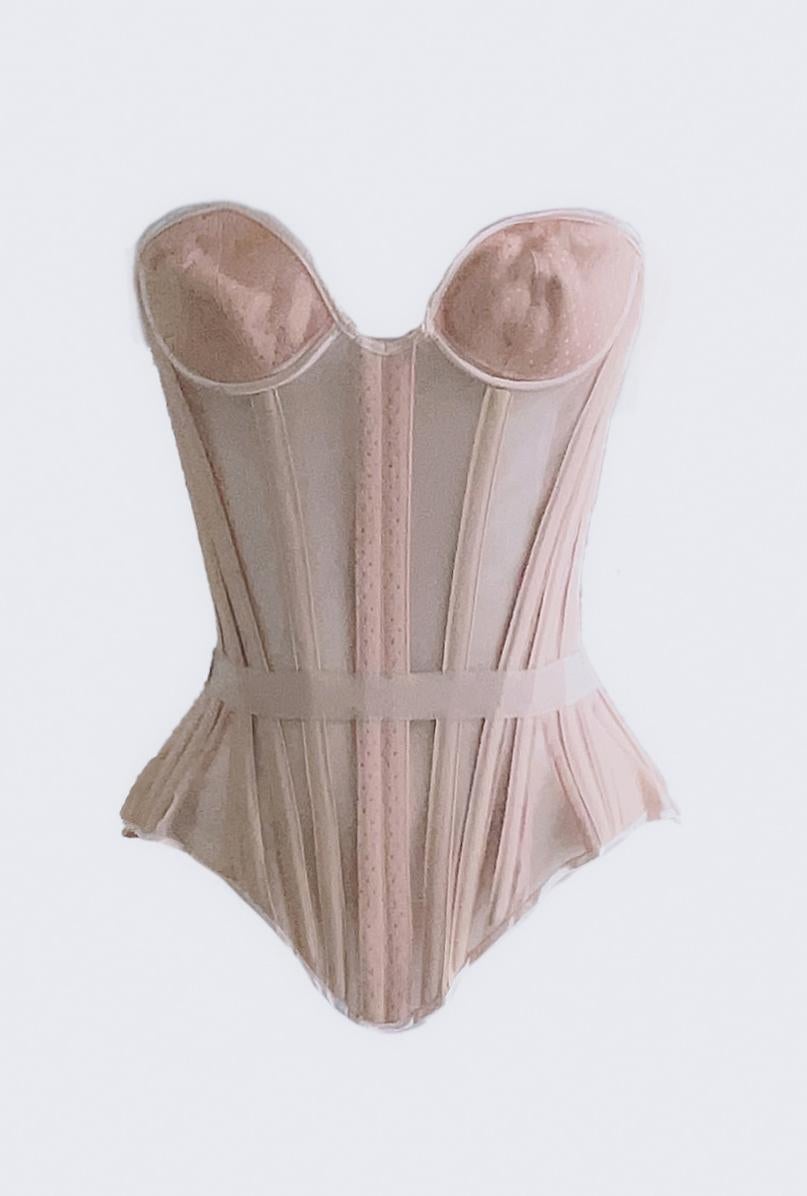 Corset sensationnel et emblématique Mister Pearl pour Thierry Mugler Semi  Sheer Bodice En vente sur 1stDibs