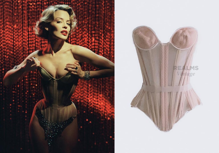 Sensational Iconic Corset Mister Pearl for Thierry Mugler Semi Sheer Bodice  For Sale at 1stDibs