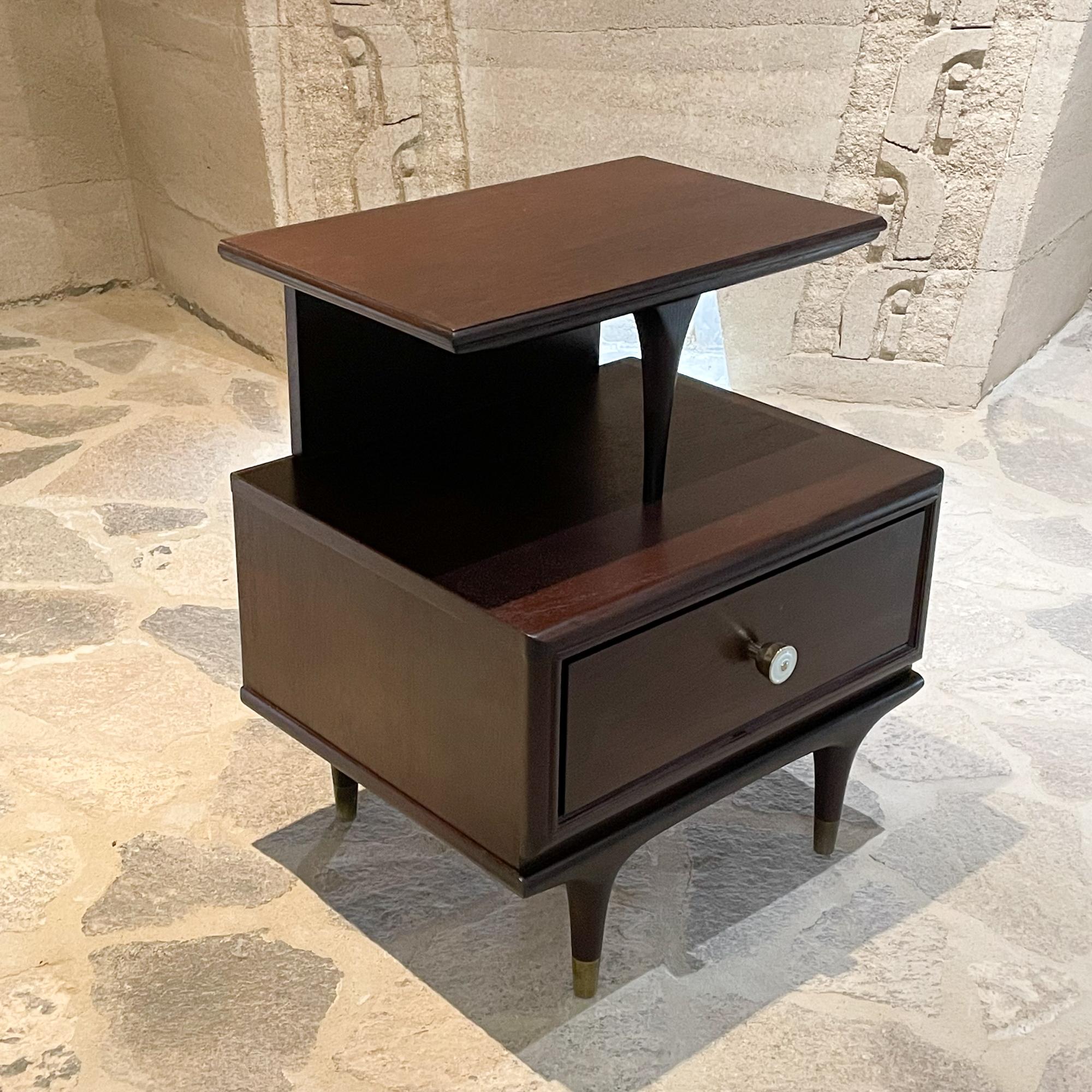 1960s Sensational Mahogany Nightstands Side Tables by Kent Coffey restored For Sale 2