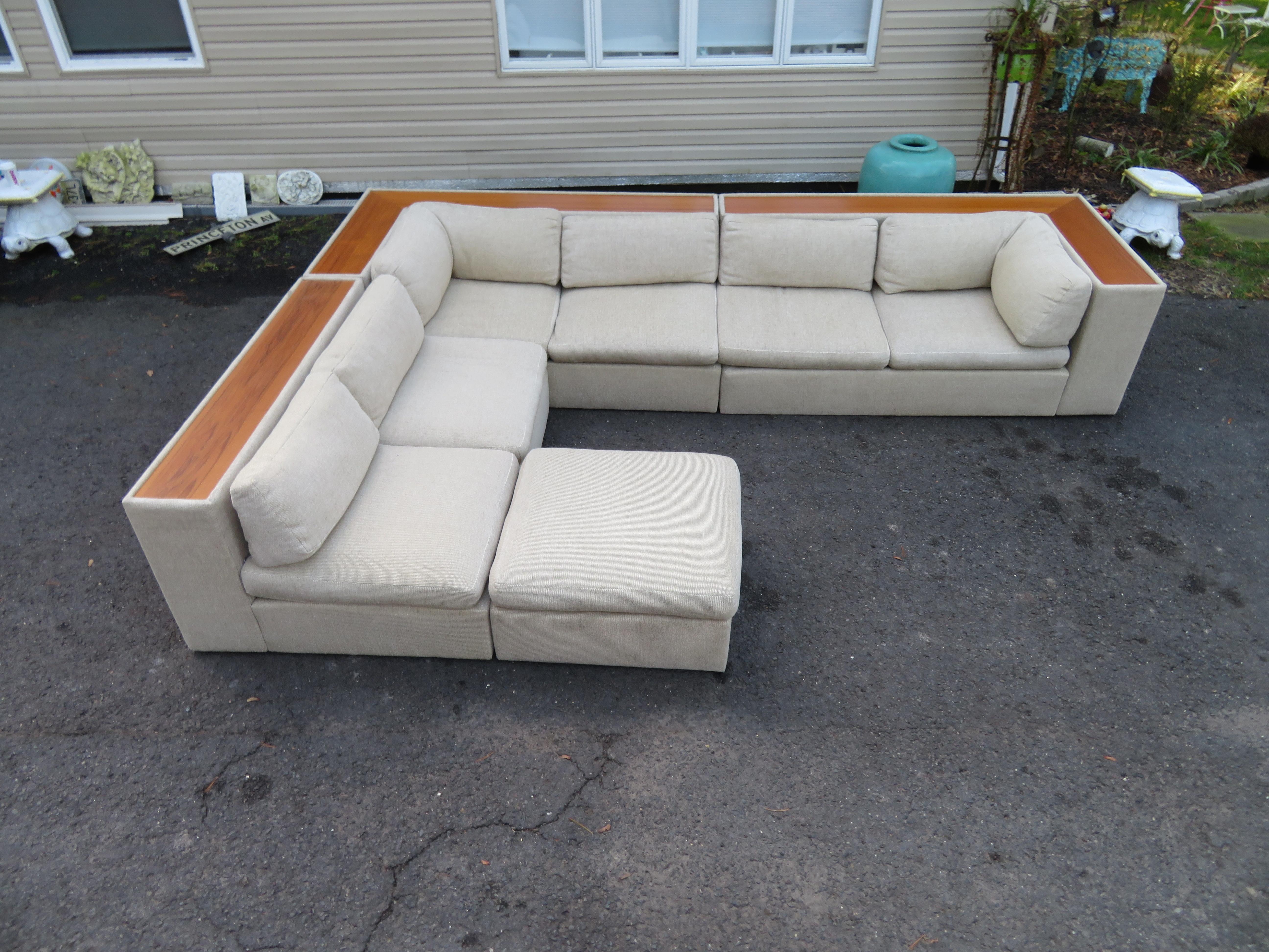 Sensational Milo Baughman 4 Piece Sectional Sofa Thayer Coggin Mid-Century For Sale 10