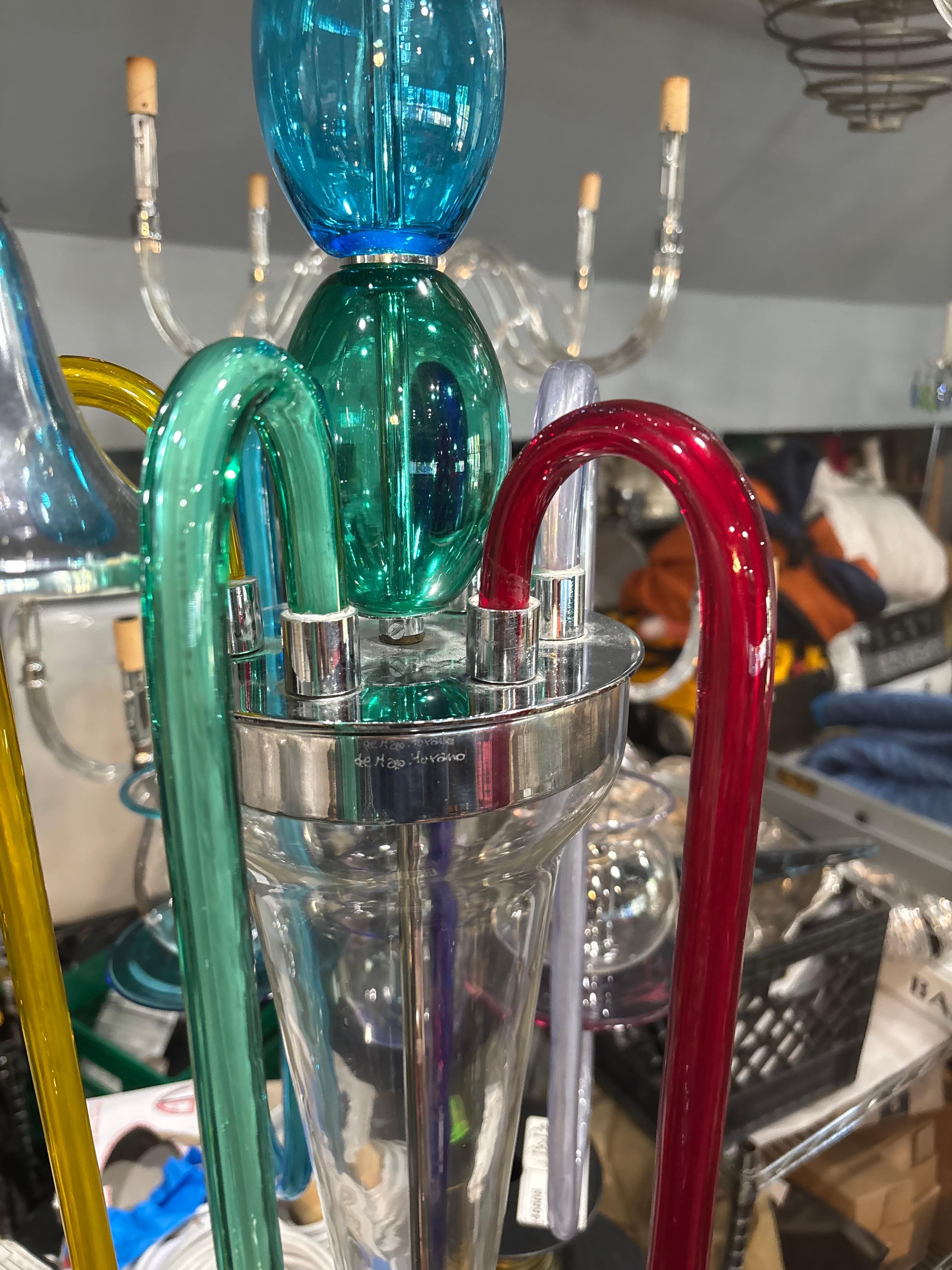 Sensational Murano DeMajo Multi Colored Chandelier For Sale 2