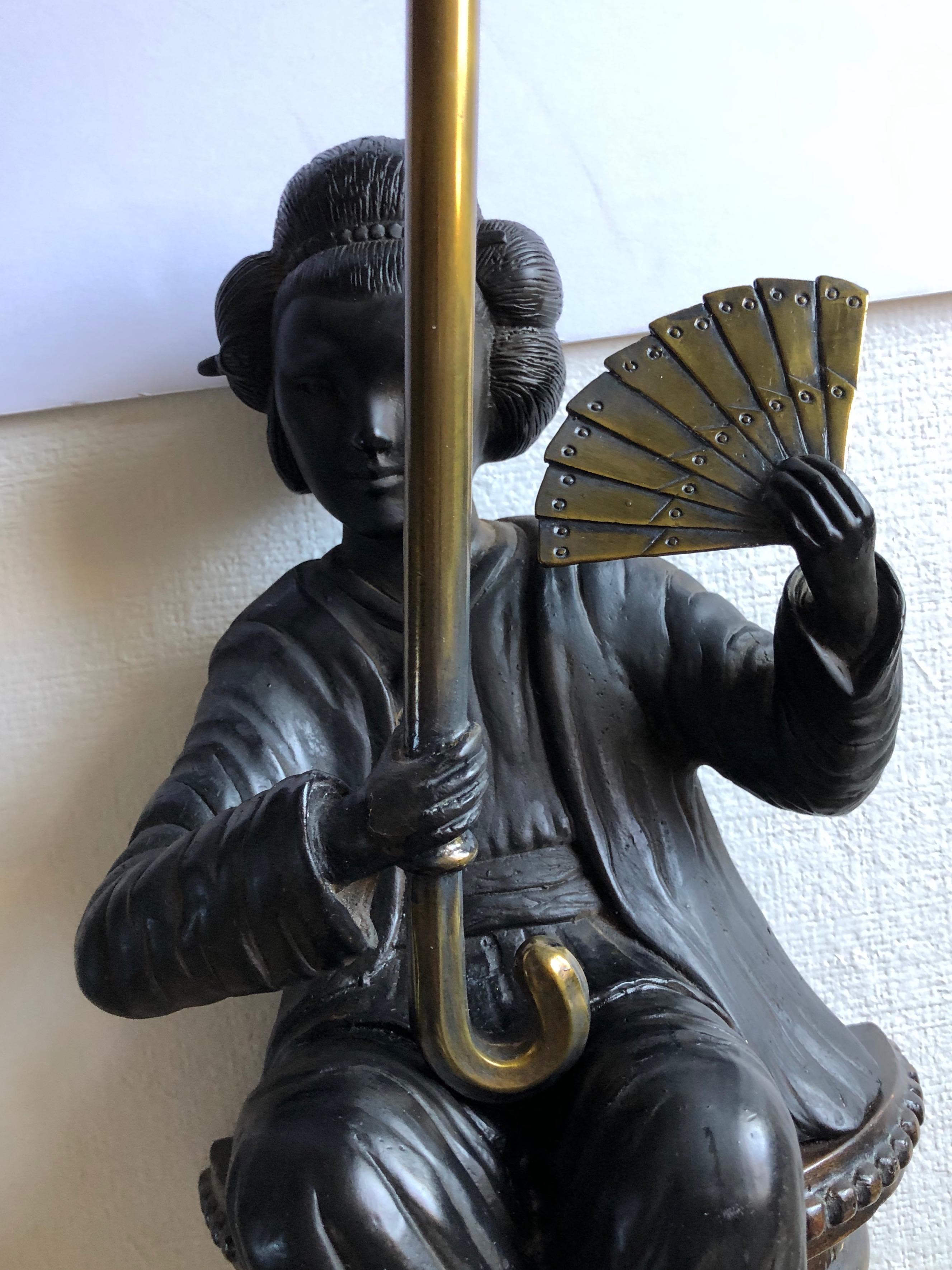 Paar asiatische figurale Bronze-Wandleuchter, Sensationelles Paar im Angebot 12