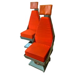 Retro Sensational Pair of Industrial Aircraft Seats