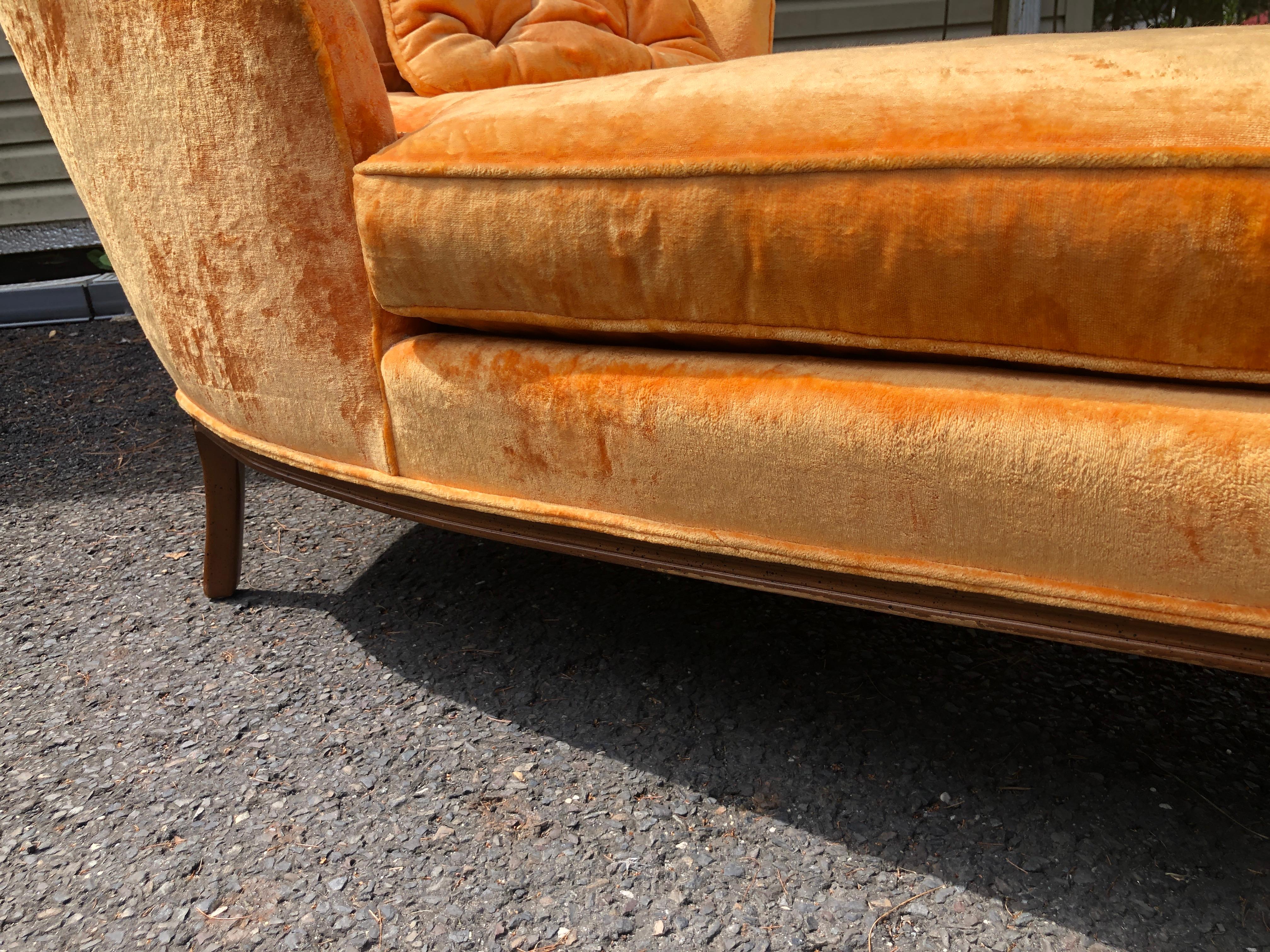 American Sensational Petite French Provincial Chaise Lounge Mid-Century  For Sale