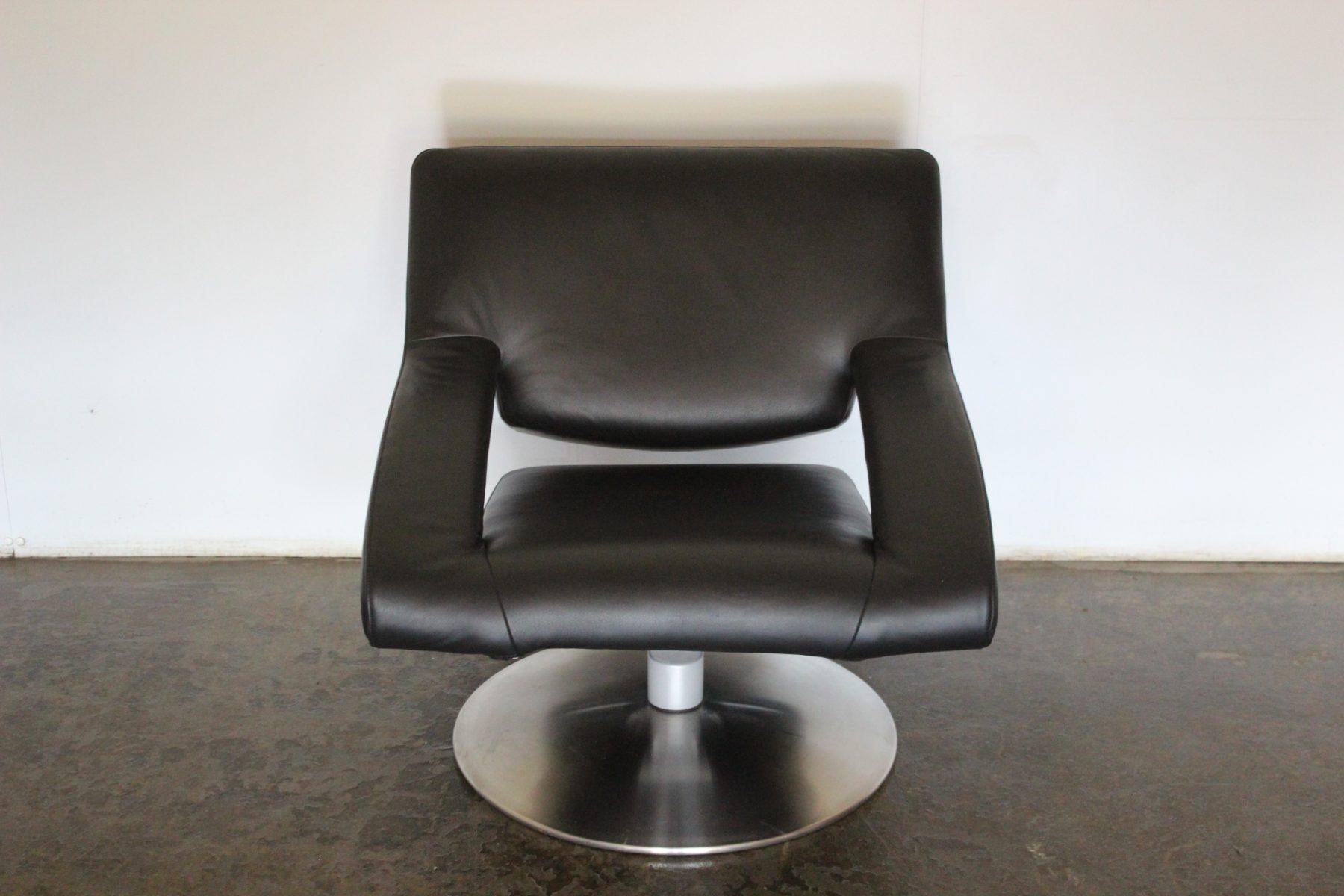 Sensational Rare Immaculate De Sede Ds255/01 Reclining Armchair in Black Leather For Sale 1